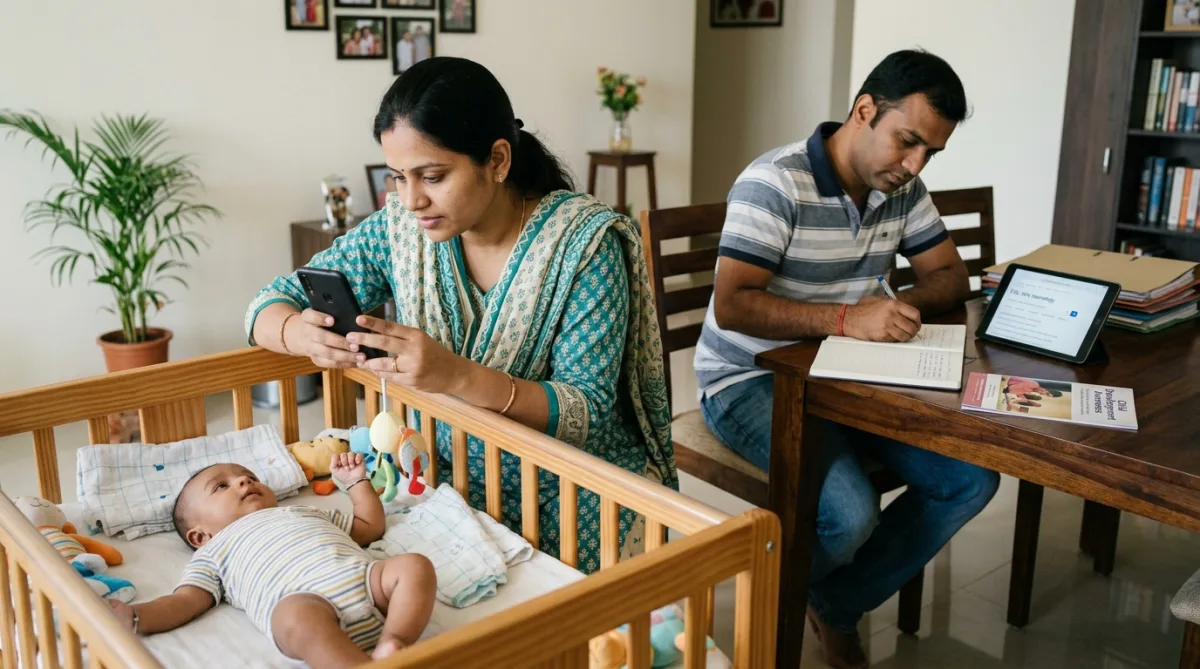 Parent recognising possible infantile spasms in baby